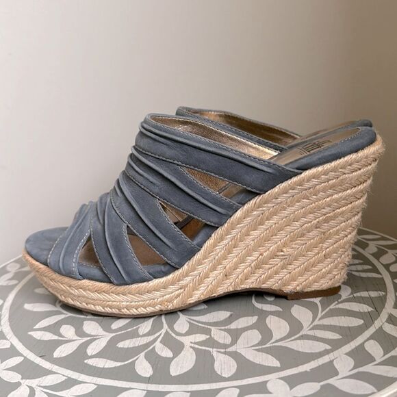 Sofft Blue Wedge Sandals - Picture 1 of 14